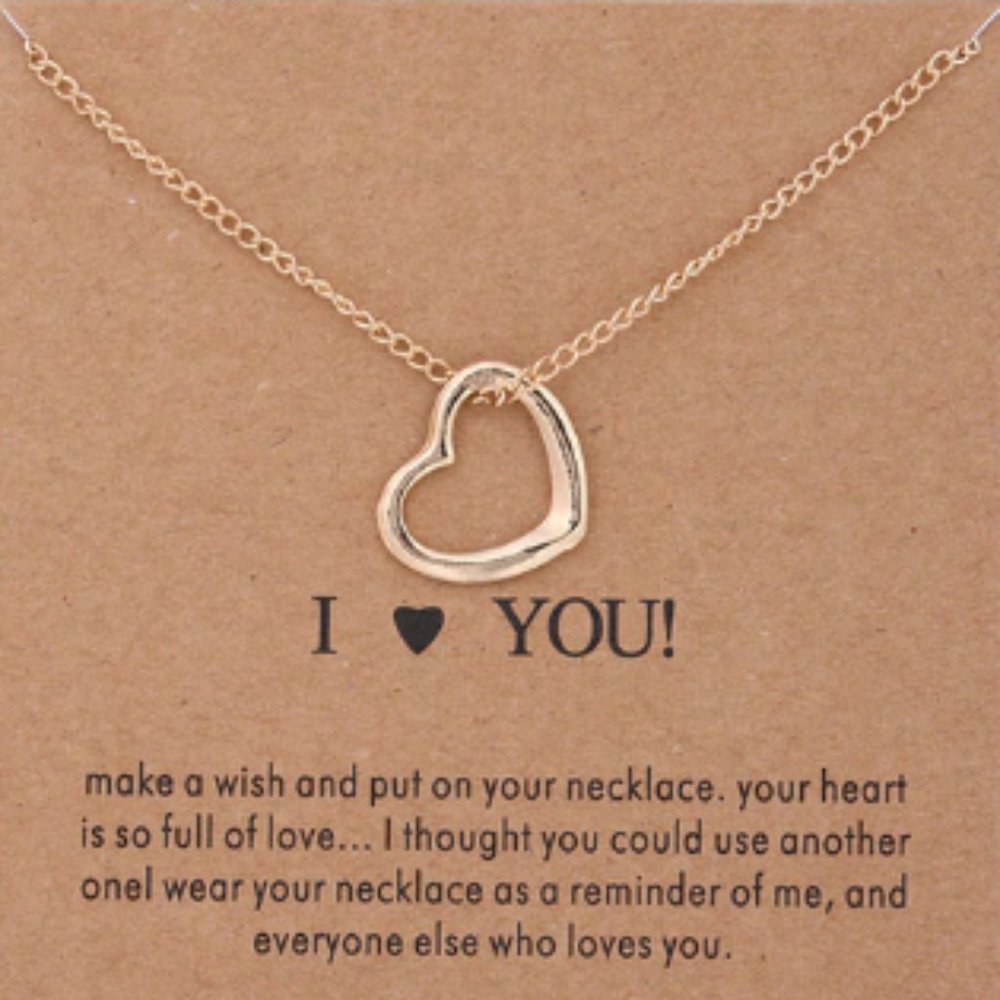 Gold Dipped I Love You Wish Necklace